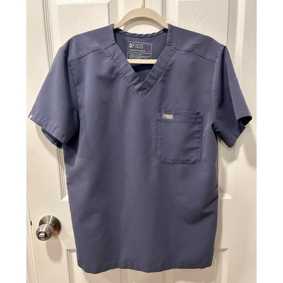 Figs Other - FIGS Mens Leon V-Neck Scrub Top Ceil Blue Technical Collection Size Small